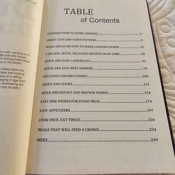 Quick & Easy "Dump Dinners" & "Dump Cakes" Cookbooks By Cathy Mitchell Hardcover - Picture 4 of 13